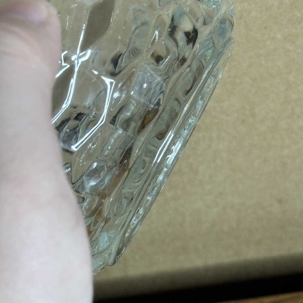 Vintage Indiana Whitehall Clear Glass  Candy Dish‎  Cubist Bowl Jar w/ Lid - Picture 6 of 12